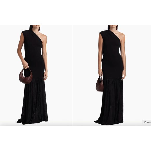 Proenza Schouler Cora Pleated Crepe Chiffon Dress Size US 4 $1690 - Picture 1 of 11